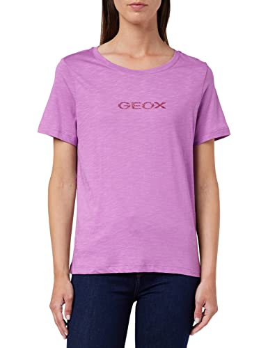 Geox W T-Shirt Camiseta, Violeta Africana, L para Mujer