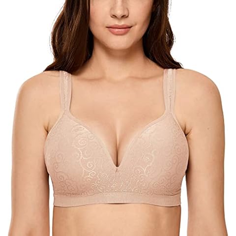 DELIMIRA Sujetador Sin Aros y Sin Costuras 100C Beige Cover