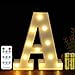 HONPHIER® Lettere lampada a forma di lettera con telecomando, lampada a LED, illuminazione lettera, luce notturna, decorazione per compleanno, festa, matrimonio