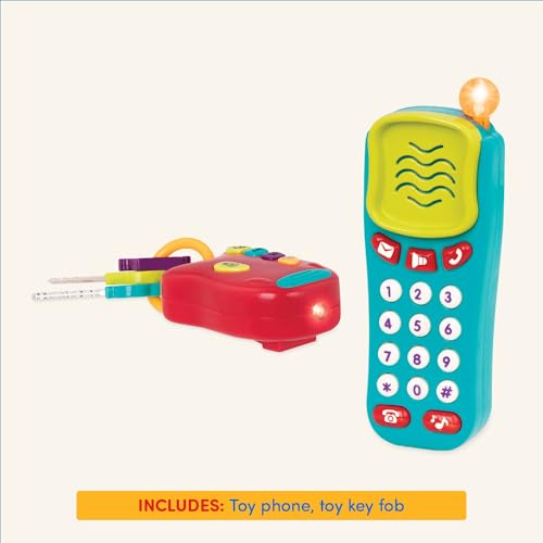 Battat Lekki i dźwiękowy telefon i klucze, udawaj zabawkę sensoryczną