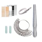 Ring Sizer Measuring Tool, Ring Multisizer Ring Mandrel Steel,4Pcs Ring Size Adjusters,Ring Sizer,Pl