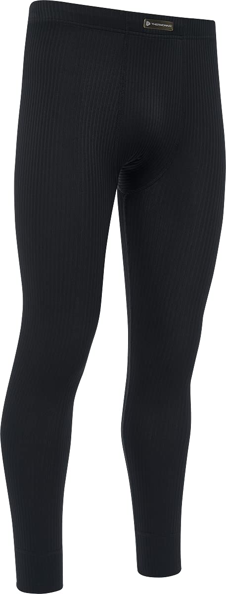 Thermowave Progressive ultra lekkie, oddychające, długie spodnie do biegania, dla mężczyzn, długie kalesony męskie, ciepłe majtki sportowe, do biegania, na nartach, szeroki ściągacz, legginsy Long John Baselayer spodnie do jazdy na rowerze