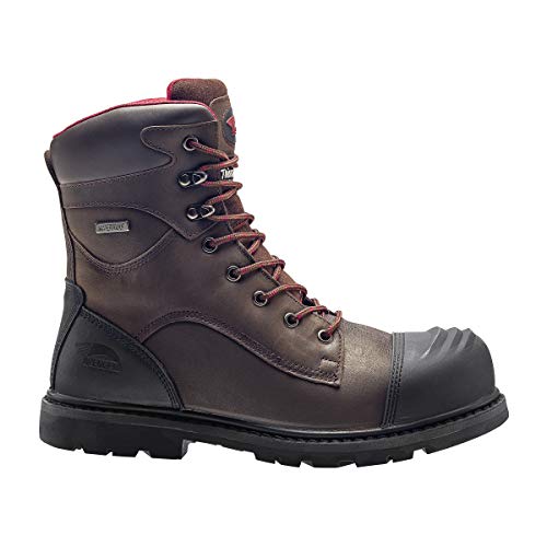 Image of FSI FOOTWEAR SPECIALTIES INTERNATIONAL Men's 7575 Hammer 8 inch Insulated Carbon Toe Puncture Slip Resistant EH Brown Work Boots