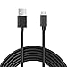 [2Pack] 6.6Ft Micro USB Nylon Braided Charger Cord Com