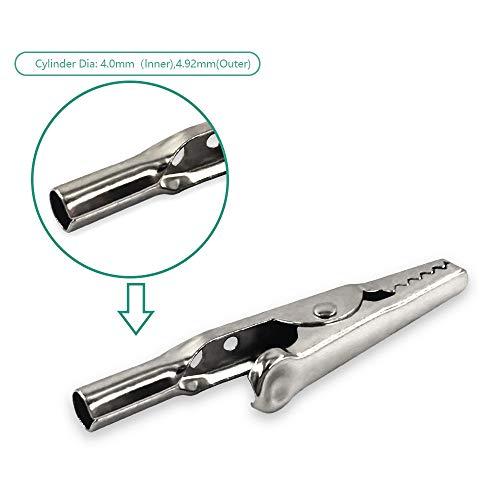 25Pcs 51Mm Metal Alligator Clip Spring Clamps Test Line Crocodile Clip Silver Tone Alligator Clips Nickel Plated Crocodile Clamps, Used In Laboratory Electric Testing Work And Cable Lead Clip #TOP2