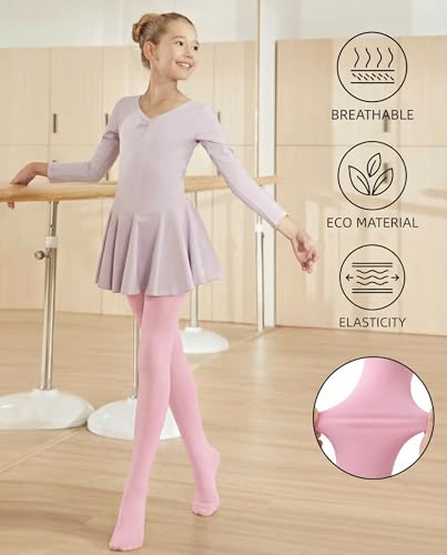 Image of leg elegant Ballet Footed Dance Tights for Toddler and Kids Girls 50D
