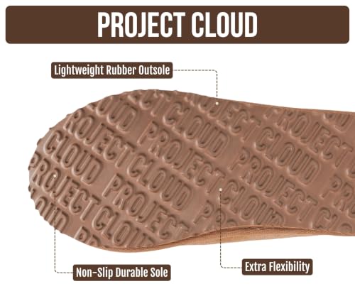 Image of Project Cloud 100% Genuine Leather Shearling Slippers for Women (Nerita) | Australian Fur Lining Memory Foam Insole Non Slip EVA Sole Fuzzy Plush House Shoes Warm Cozy Indoor Footwear Everyday Comfort