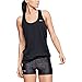 Under Armour Women's Tech Tank, Black/Metallic Silver, Medium