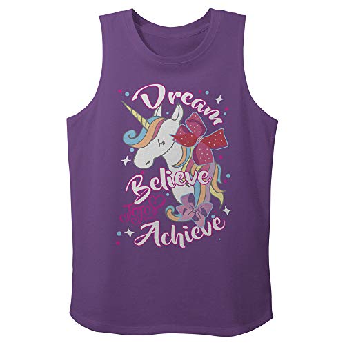 Nickelodeon JoJo Siwa Achieve Believe Girls Muscle Tank, Purple, X-Large