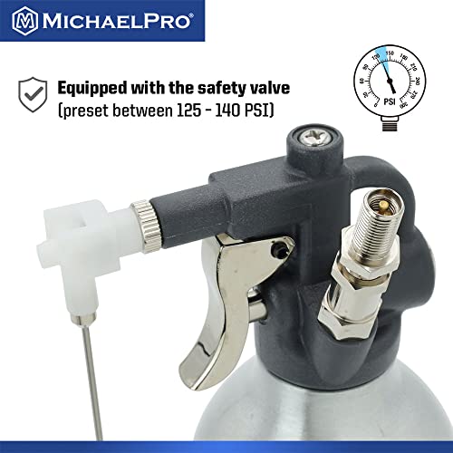 Image of MichaelPro MP019001 21oz Heavy Duty Aluminum Fluid Spray Can | Max 140psi Working Pressure | High Pressure Refillable Air Sprayer