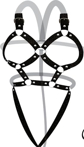 HARNESS ARREIO BODY V EM COUROECO ARNÊS SEXY ARREIO FASHION