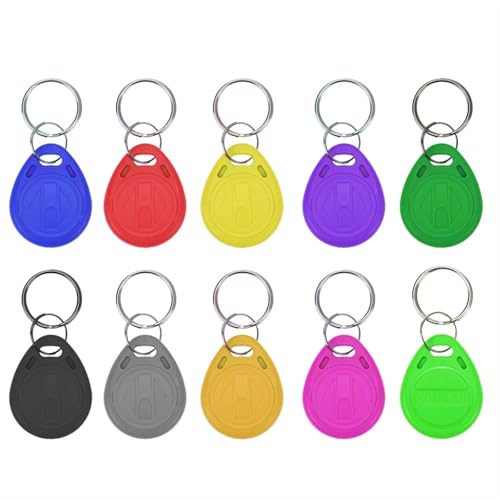 100pcs RFID Tag 125KHz Proximity RFID Card Keyfobs Key Fob Access Control Smart Card Colors Keyfob(All Colors in Stock)