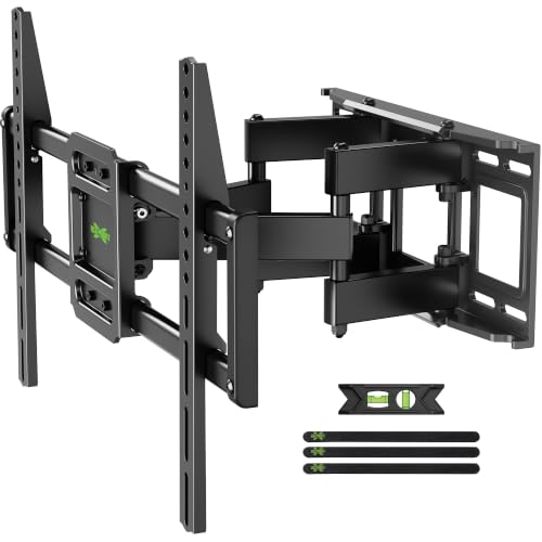 Image of USX MOUNT Full Motion TV Wall Mount for 42-82 Inch TVs up to 120lbs, Wall Mount TV Bracket with Articulating Swivel Tilt Extension Leveling, Max VESA 600x400mm Fits 12 /16 inch Wood Stud