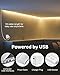 Aclorol USB COB LED Strip Lights Warm White Led TV Backlight 5V 1M 3.28FT 320Leds 3000K CRI85+ COB Flexible Lights with 1M USB Powered for Bedroom Under Cabinet Kitchen DIY Lighting Project