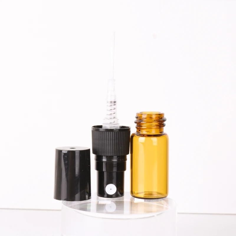 Vaporisateur Lot de 50 flacons parfum en verre brun, vaporisateurs transparents, portables, rechargeables(50pcs clear)