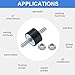 uxcell 2Pcs M6 x 18mm Rubber Mounts, 15 x 25mm Cylindrical Anti Vibration Isolator Studs Shock Absorber Double Studs with Nuts for Car Bobbin Generator Air Compressors