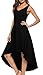 ZJCT Womens V Neck High Low Sleeveless Long Cocktail Party Skater Dress