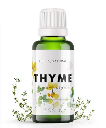 Image of Esslux Thyme Essential Oil 100% Pure Therapeutic Grade Thyme Essential Oils for Hair Growth, Skin, Diffuser & Snoring - 120 ML