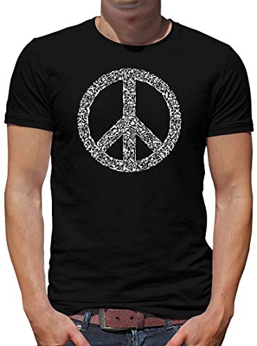 TShirt-People Peace Symbol - Camiseta para hombre, diseño con texto "Love no War" Negro S