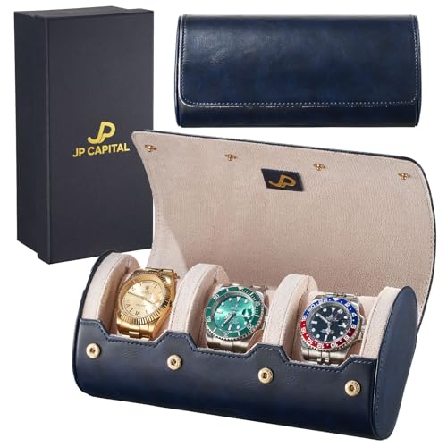 JP Watch Case Roll Organizer For Men | Leather Watch Display Case | Watch Display, Storage & Holder | Watch Case for Men