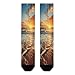 FekiLoot Ocean Sunrise Compression Socks Cozy Soft Support Socks Fashion Breathable Knee High Tube Socks for Adult
