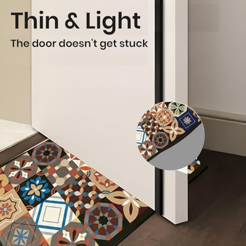Image of MAXOSHINE PVC Bathroom Mats Anti Slip | Water Absorbent Bath Floor Mat | Quick Dry Anti Skid Bathroom Mats for Home | Door Mat for Wet Area 40x60 CM (Moroccan Drk-Brown)