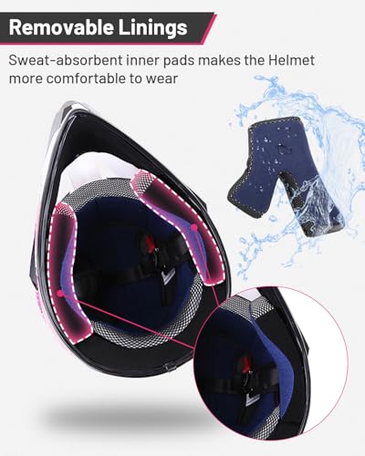 Image of Youth Dirt Bike Helmet DOT Certified for Boys & Girls Ages 5-14, Four Wheeler, Motocross, BMX, MX, UTV, Go Kart, Racing, Skateboard, Baseball