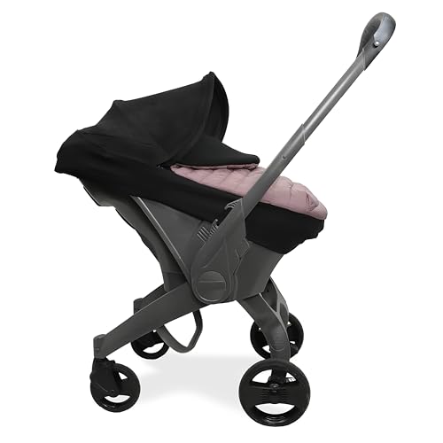 Image of Little Unicorn Winter Car Seat Cover | Premium Insulated Fabric | Universal Fit & Easy to Install | Travel Bag Included (Mauve)