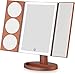 Mirrorvana XLarge Vanity Mirror with Lights | Extravagant Trifold LED Lighted Makeup Mirror with 3X, 5X, 10X Magnification & Bonus USB Cable (2018 XLarge Rose Gold Model)