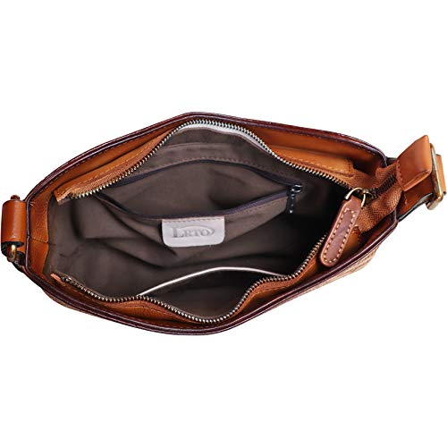 Image of Genuine Leather Satchel Purses for Women Hobo Handbags Crocodile Pattern Lady Shoulder Bag