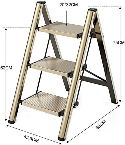 Escalera multiusos con peldaños de plataforma ancha para hogar 3