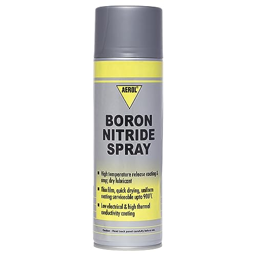Image of Aerol Boron Nitride Spray | High Temp Lubricant, Release Agent & Coating (800C Air / 1950C Inert) | Dry Film for Hot Surfaces & Tools | 300g /411ml - Grade 7720