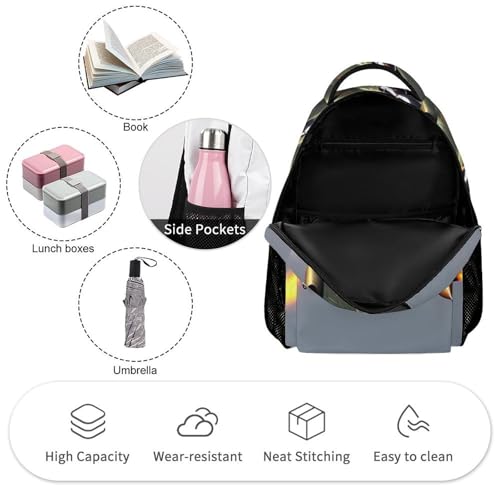Jet Fighters Backpack for Travel, Ultra Durable Small Bookbag Lightweight Daypack for Women Men3