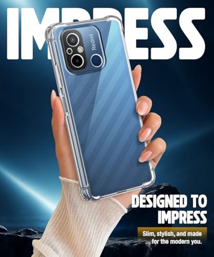 Image of WOW IMAGINE Clear Back Cover Case for Xiaomi Redmi 12C | Poco C55 | Shockproof Soft TPU Case | Cushioned Edges for Ultimate Protection Back Cover Case - Transparent