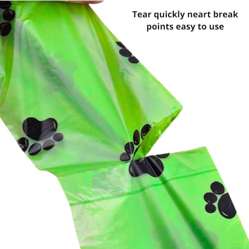 Image of Dog Poop Bags, 300 pc Guaranteed Leak Proof and Extra Thick Waste Bag Refill Rolls For Dogs Green, Unscented.