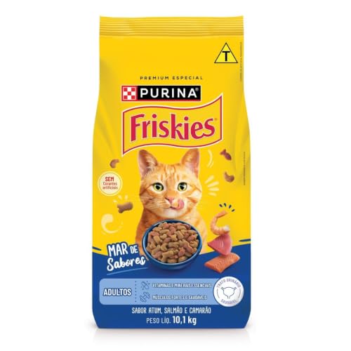 Nestlé Purina Friskies Ração Seca Para Gatos Adultos Peixes E Frutos Do Mar 10,1Kg