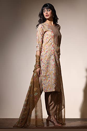 Image of GRECIILOOKS Women Kurta Set with Dupatta for Women | Kurti Set for Women | Festive Kurta Set for Women | Regular Fit Kurta