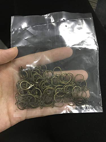 Bezall® 100Pcs Brass Lever Back Hoop Earring French Hook Ear Wire With Open Loop For Jewelry Making (Antique Bronze) #TOP6
