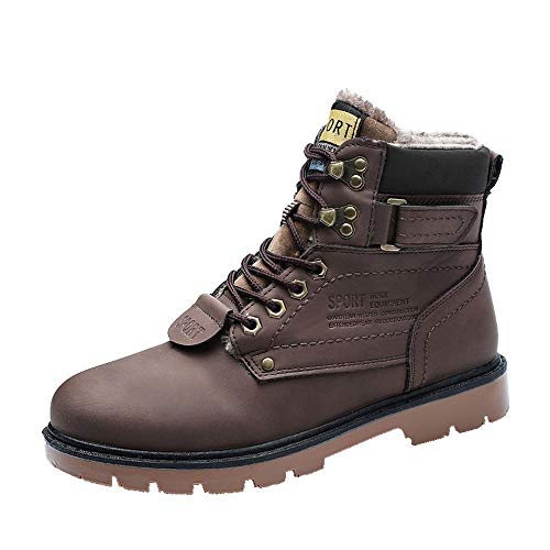 Zapatillas de Hombre de BaZhaHei, Además, Las Botas para Hombre de Invierno Retro de Terciopelo, Antideslizantes, Resistentes al Desgaste para Exteriores, Son Grandes Zapatos para Herramientas