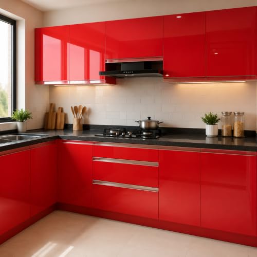Image of WISDOM Self Adhesive Wallpaper Waterproof Peel and Stick Decorative Contact Paper for Kitchen Cabinets, Wardrobe, Table, Drawer & Shelves, Easy DIY Home Decor Makeover 24X120 in