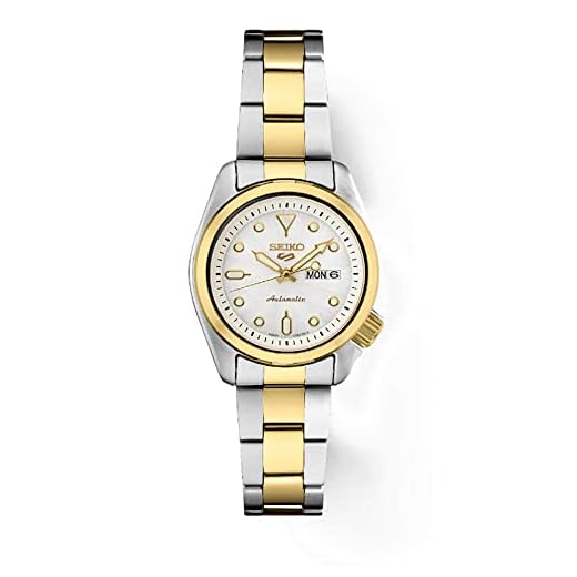 SEIKO Relógio automático masculino - coleção 5 esportes - aço inoxidável, pista de 60 minutos - resistente à água até 100 m, Branco, Moderno