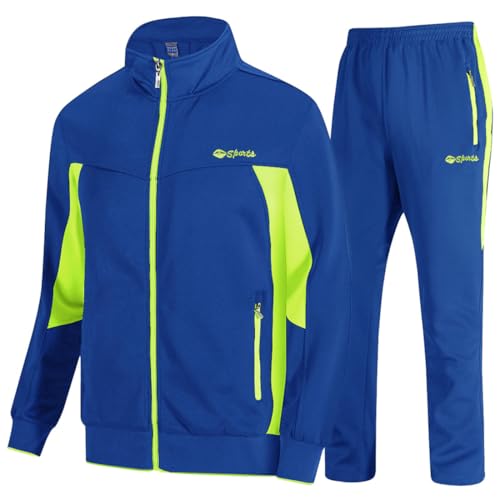Image of TBMPOY Men's Tracksuit Athletic Sports Casual Full Zip Sweatsuit