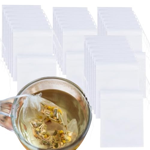 Lote de 400 Bolsitas de Té Desechables | Filtros de Té Compostables de Fibra de Maíz | Gran Formato 8×10 cm | Ideal para Tés, Infusiones y Tisanas Caseras