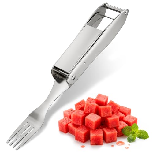 Image of 2-in-1 Watermelon Cutter Slicer Tool, Watermelon Fork, 304 Steel