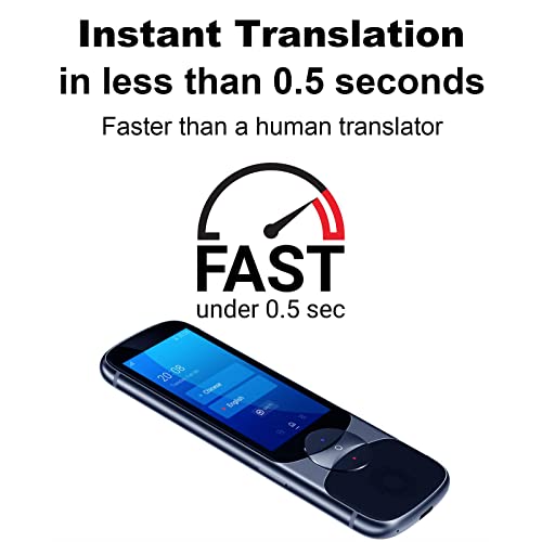 Jarvisen Language Translator Device With Unlimited 2-Year Global Data (No Wifi Need) 200+ Countries 95+% Accuracy Instant Real-Time Voice Translation & Offline Translation W/Bluetooth & 4G/Lte (Blue) #TOP4