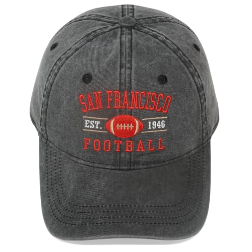 Embroidered Hat for Men Baseball Cap for Women Youth Vintage Black 49er-Hat