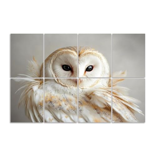 Paneles Acústicos Artísticos 8 Pack Owl Twisted Head Multi3, 48"x32", Absorbentes de Sonido, Decorativos Autoadhesivos para Estudios y Oficina miniatura 1