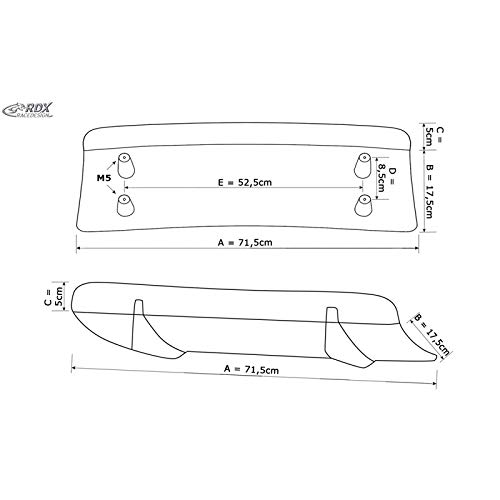 Faldón trasero Mercedes C216 diffusor U-Diff RDX Racedesign para paragolpes 5