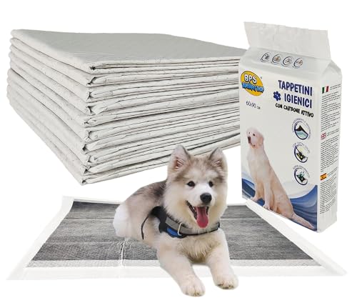 TAPPETINI IGIENICI BPS PET SHOP CARBONI ATTIVI PER CANI 60x90cm 120pezzi