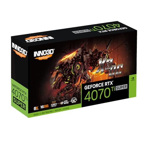 Image of Inno3D GEFORCE RTX 4070 Ti pci e x16 Super X3 OC 16GB GDDR6X 256-Bit I PCI-E 4.0 X16 Gaming Graphic Card - N407TS3-166XX-186158N